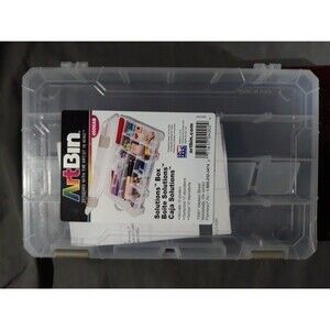 ArtBin Solutions Box 6-12 Compartments -10.75"X7.375"X1.75" Translucent, 4006AB